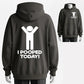 Premium Custom 'I Pooped Today! Hilarious Graphic Hoodie - 100% Cotton