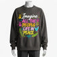 Inspirational Peace Hoodie – 'Imagine' Slogan with Colorful Art for Peace Enthusiasts