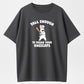 100% Cotton "Tall Enough To Break Your Kneecaps" Funny Bunny Graphic T-Shirt