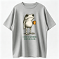 "I HAVE TO SAY WEIRD STUFF "Funny Frog Oversized Vintage Graphic T-Shirt