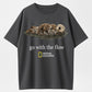 Urbntees Go With The Flow Otters National Geographic Style Organic Cotton Unisex T-Shirt