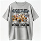 Funny Dog Hair Graphic Tee - Rich vs Happy People Quote Cotton Unisex Streetwear T-Shirt