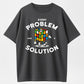 Every Problem Has A Solution Rubik's Cube Graphic T-Shirt - 100% Cotton Heavyweight
