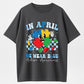 Urbntees In April We Wear Blue Autism Awareness Puzzle Piece Cotton T-Shirt