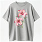 Men's and Women's T-shirt, Vintage Style Pink Lily Floral Graphic Tee, Unisex T-shirt, Gift T-shirt, Y2k Unisex Graphic Tees Gothic Grunge Emo Scene Amity Affliction Style Clothes Menswear Womenswear Streetwear