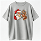 Santa and Reindeer Christmas Shirt, Cute Santa Boop Graphic Tee, Vintage Christmas T-Shirt, Funny Holiday Shirt, Unisex Christmas Gift