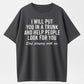 Urbntees I Will Put You in a Trunk and Help People Look for You Funny Sarcastic Cotton T-Shirt