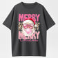 Merry Christmas Heart-Shaped Sunglasses Santa Sweatshirt