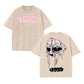Urbntees MF BOO Melting Dripping Mask Hoodie Graphic Vintage Washed Cotton T-Shirt