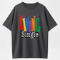 Living Single Graphic Cotton T-Shirt - Bright Colored Lettering