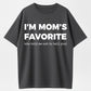 Cotton Funny Moms Favorite Son Daughter I'm Mom's Favorite T-Shirt Golf Gift for Men and Women Summer Wear