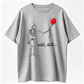 Funny Skeleton Balloon Shirt, Dark Humor Graphic Tee, Halloween Style Black Short Sleeve  Blend Top, Skeleton Gift Shirt