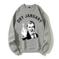 Dry January Funny Middle Finger Humor Organic Cotton Unisex Sweatshirt