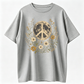 Boho Floral Peace Moon Shirt, Retro Vintage Style