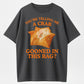 100% Cotton 'You're Telling Me A Crab Gooned In This Rag' Humorous Crab Rangoon Graphic T-Shirt