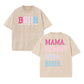Urbntees BRUH Formerly Known as Mom Pink Blue Gradient Vintage Washed Pure Cotton T-Shirt
