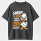 Urbntees Sorry I'm Cranky Terrible 60s Duck Funny Organic Cotton Unisex T-Shirt