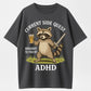 Current Side Quest ADHD Raccoon Funny Organic Cotton Unisex T-Shirt