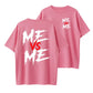 "Me Vs Me" Motivational Graphic Round Neck Tee
