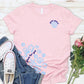 T-shirt med rund hals og "Guds planer for dit mønster"