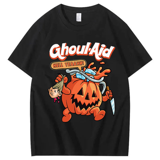 Halloween Ghoul Aid Pumpkin 100% Cotton T-Shirt