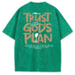 T-shirt med rund hals og mønster til vask og aldringsproces fra Stol på Guds plan