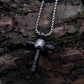 Skeleton Stake Cross Necklace