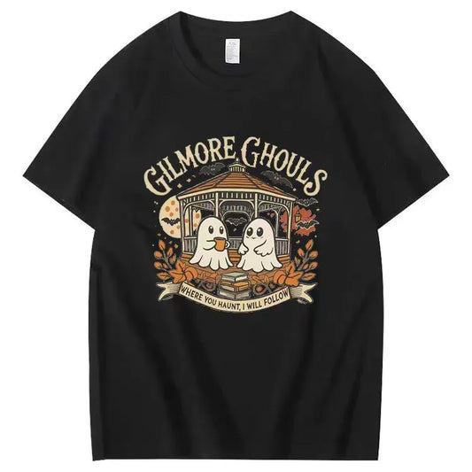 Halloween Coffee Ghost T-Shirt - Cozy Autumn Outfit