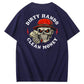 Dirty Hands Clean Money  Pattern Print 100%Cotton T-Shirt