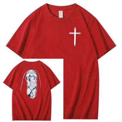 Save Me Pattern Crew Neck T-Shirt