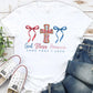 God Bless America Pattern Round-Neck T-Shirt