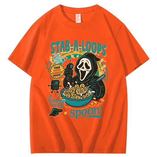 Stab A Loops Halloween 100% Cotton T-Shirt