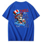 Chill The Fourth Out  Skull Pattern  Print 100%Cotton T-Shirt