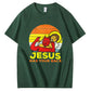 Jesus Has Your Back  Pattern Print 100%Cotton T-Shirt