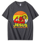 Jesus Has Your Back  Pattern Print 100%Cotton T-Shirt