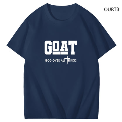 Goat God Over All Things Art Pattern Print T-Shirt