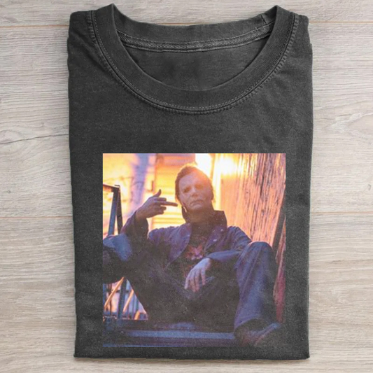 Vintage Horror Graphic T-shirt