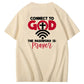 Connect To God The Password is Pattern  Print 100%Cotton T-Shirt