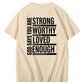 T-shirt med mønstertryk i 100% bomuld og Gud siger, at du er