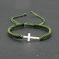 Simple Stainless Steel Cross Braided Bracelet