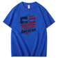 Jesus Lovin' America Pattern Print 100%Cotton T-Shirt