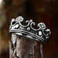 Coutureaura Gothic Crown Pattern Cross Abstract Ring