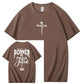 There Is Power In The Name Of Jesus Pattern Print T-Shirt