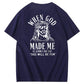 When God Made Me He Grinned And Said This'll Be Fun Jesus Pattern  Print 100%Cotton T-Shirt