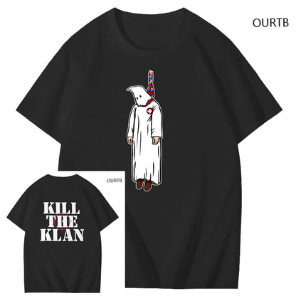 Kill The Klan Ghost Funny Art Pattern Print T-Shirt