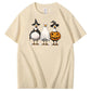 Halloween Boo Ghost Goose Pattern  Print 100%Cotton T-Shirt