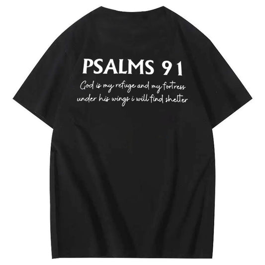 Salmernes 91 Mønster 100 & Bomuldsprint T-shirt