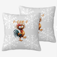 Funny F-CAW-F Rooster Christmas Pillow Cover (Set of 2)