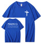 Salmernes 91 Mønster 100 & Bomuldsprint T-shirt