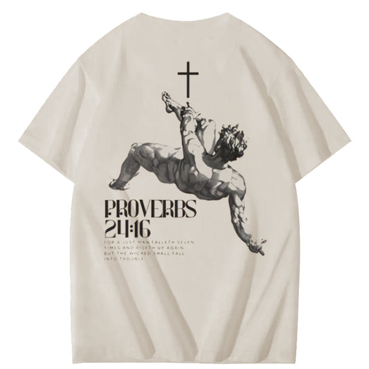 Proverbs Christian God Faith Jesus Art Pattern Print T-Shirt